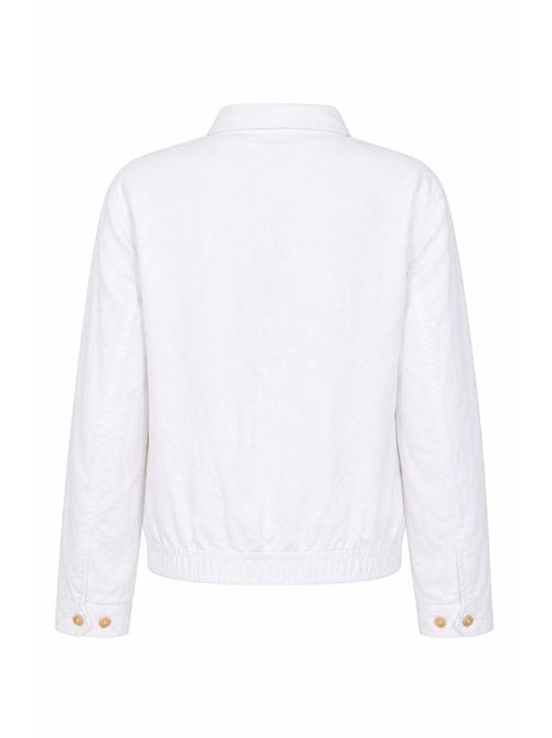 Giacca bomber in lino con ricamo logo POLO RALPH LAUREN | 211938915007